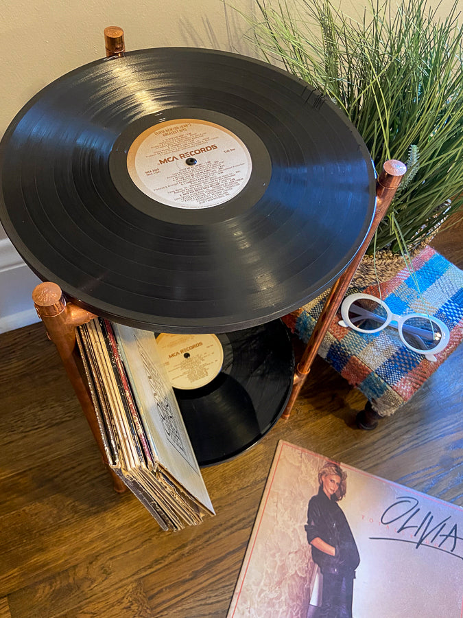 Olivia Newton-John - 2 tier record stand