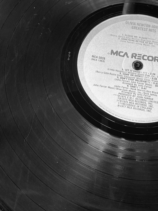 Olivia Newton-John - 2 tier record stand