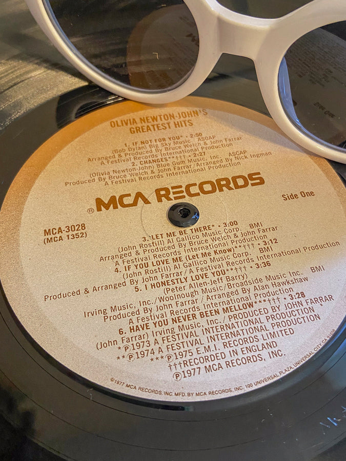 Olivia Newton-John - 2 tier record stand