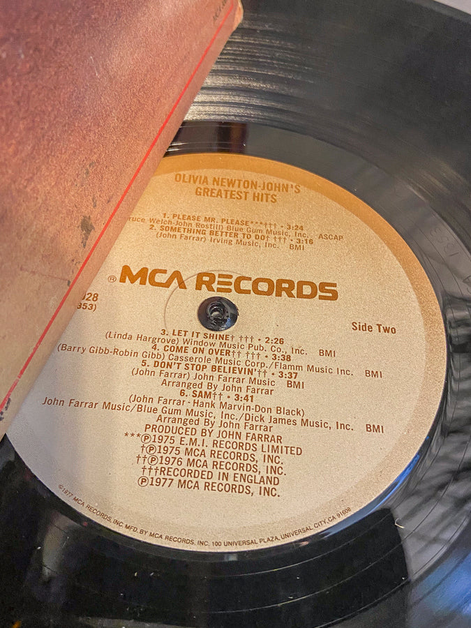 Olivia Newton-John - 2 tier record stand