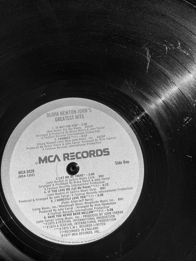 Olivia Newton-John - 2 tier record stand