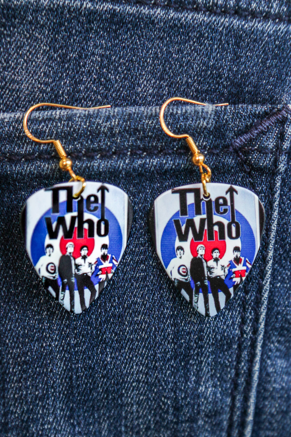 The Who - guitar pick earrings