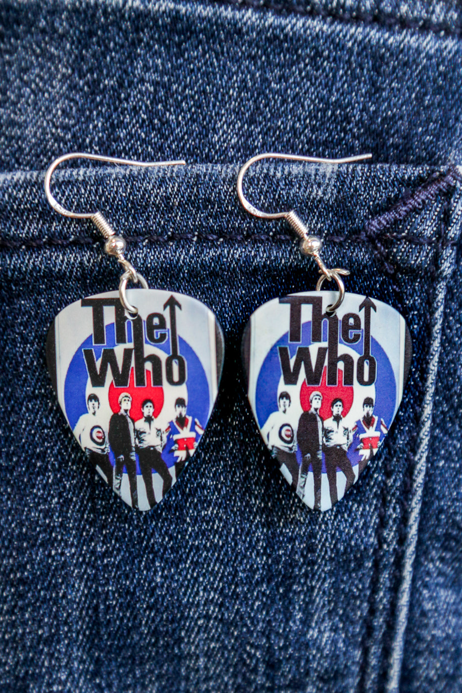 The Who - guitar pick earrings