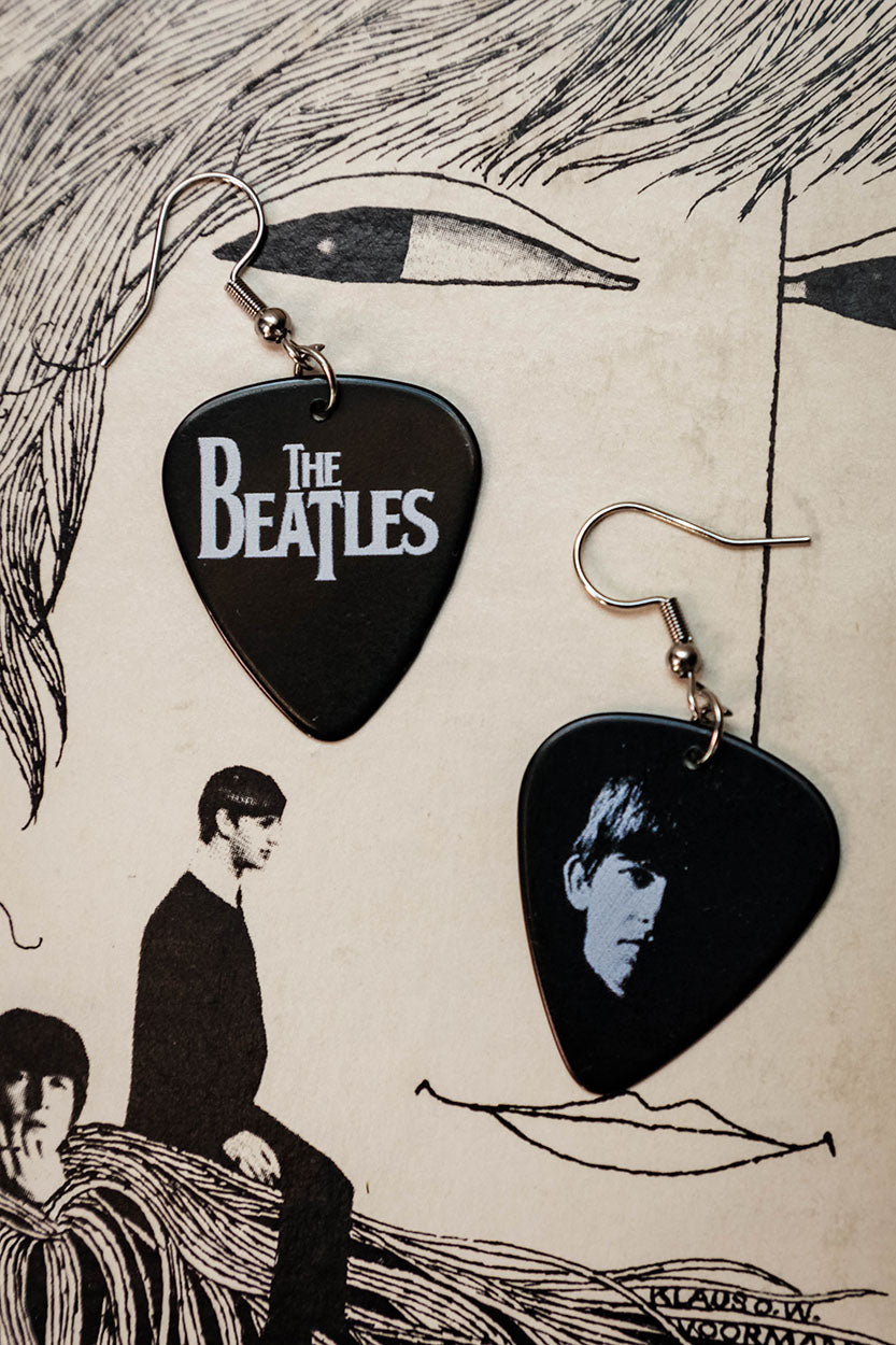 The Beatles (George) - guitar pick earrings