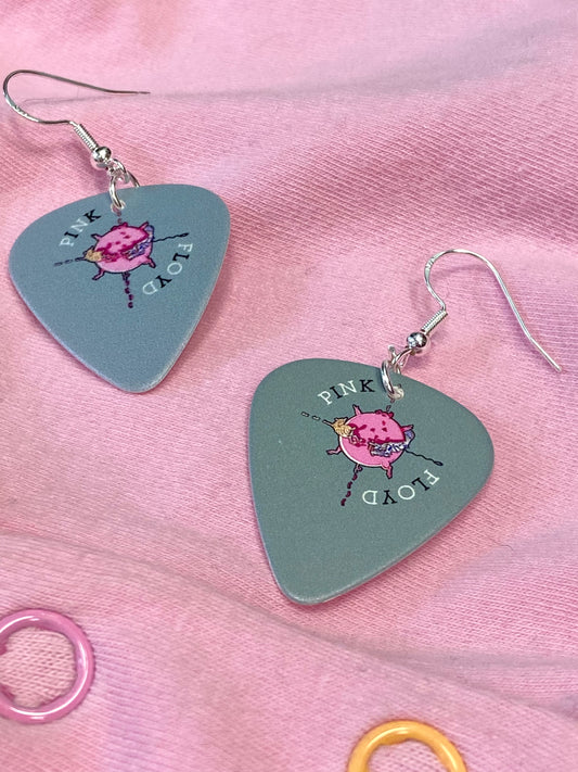 Pink Floyd - guitar pick earrings