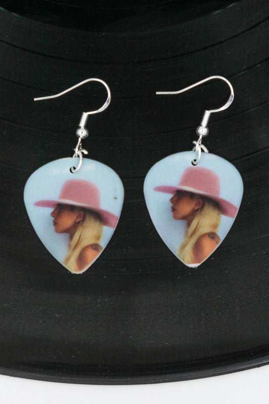 Lady Gaga - guitar pick earrings