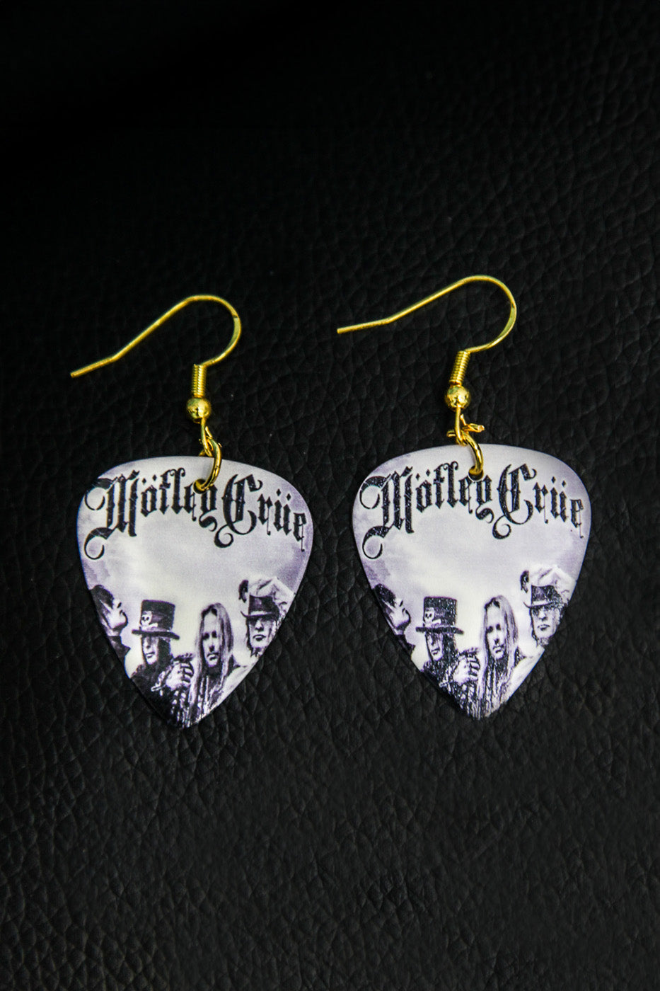 Motley Crue - guitar pick earrings