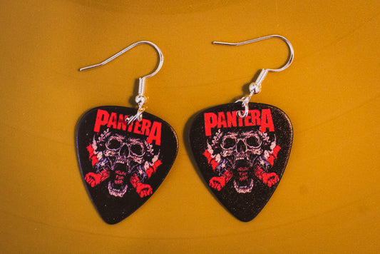 Pantera - guitar pick earrings