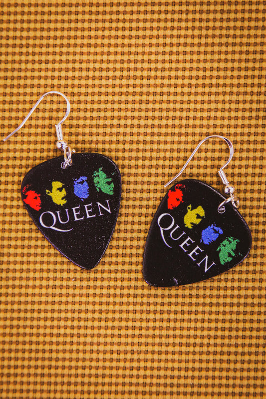 Queen - guitar pick earrings