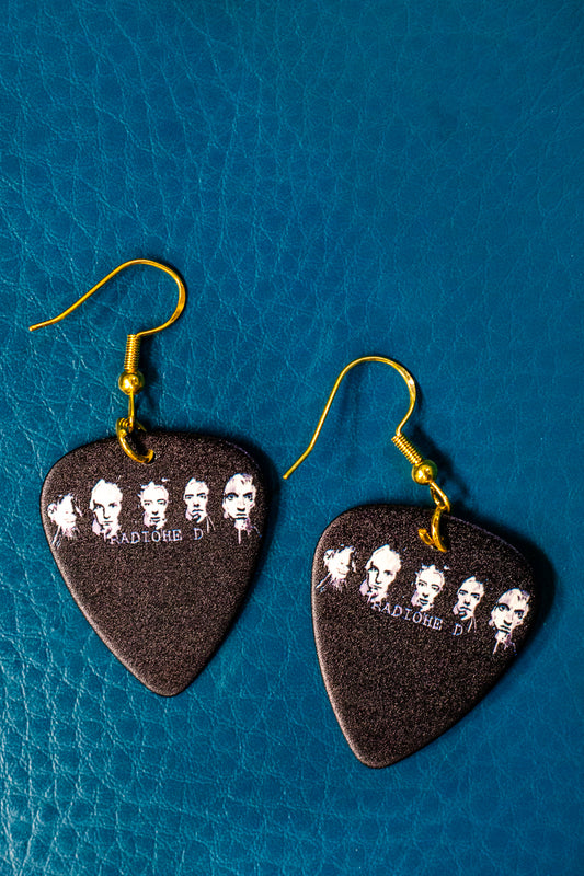 Radiohead - guitar pick earrings