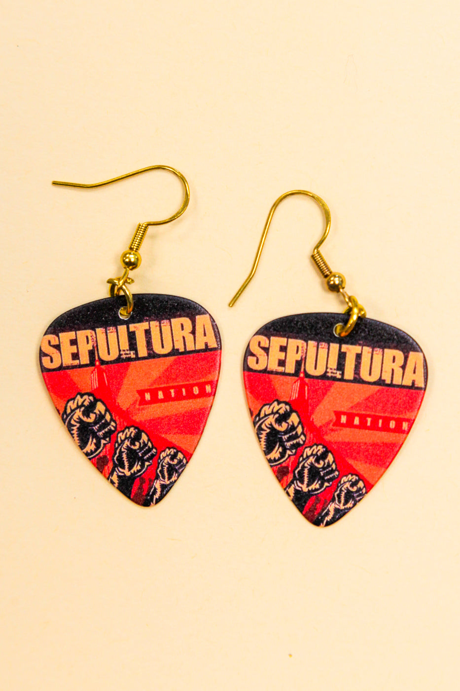 Sepultura - guitar pick earrings