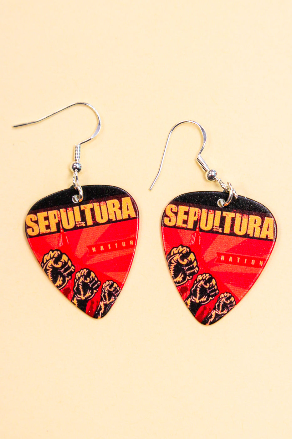 Sepultura - guitar pick earrings